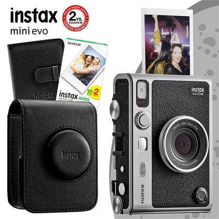 Instax Mini Evo Siyah Fotoğraf Makinası ve Hediye Seti 1